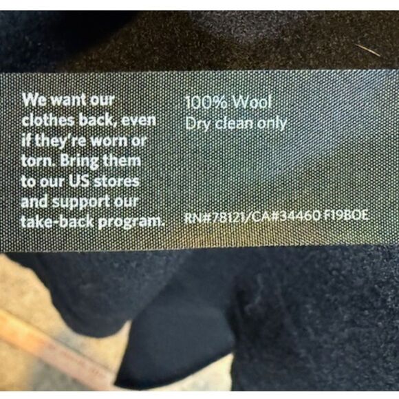 Eileen Fisher 100% Wool Open Cardigan L Black Minimalist Professional $298 - Picture 5 of 6